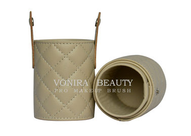 Stockage cosmétique de voyage de caisse de stylo de sac de conteneur de support de brosse de maquillage de cuir d'unité centrale