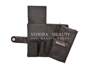 Bourse cosmétique noire de voyage de support de crayon de sac d'embrayage de petit pain de maquillage de poche d'unité centrale