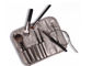 La brosse portative de maquillage de la base 6Pcs de sac en cuir a adapté le logo aux besoins du client