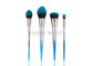 Belles poignée conique galvanisée de maquillage de couleur de gradient par brosses synthétiques bleues