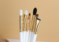 Le maquillage du studio 16pcs d'artisan de Vonira balaye les poignées en bois de Kit With Gold Copper Ferrule