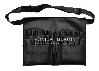 Support cosmétique professionnel en cuir de courroie de ceinture d'artiste de sac de tablier de brosse de maquillage de Faux