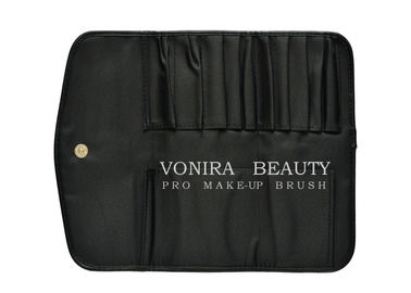 La brosse portative de maquillage enroulent les outils magnétiques de beauté de poches du noir 10 de fermeture de fermoirs de voyage de caisse cosmétique de sac à main
