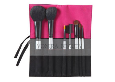 Brosse de lecture cosmétique d'utilisation quotidienne de 7 PCS avec la caisse noire et rose de tissu