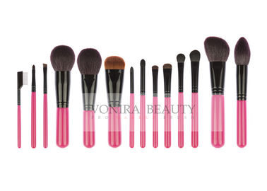 Collection de luxe rose de brosse de 14 PCS CosmeticMakeup avec les poils exquis de nature
