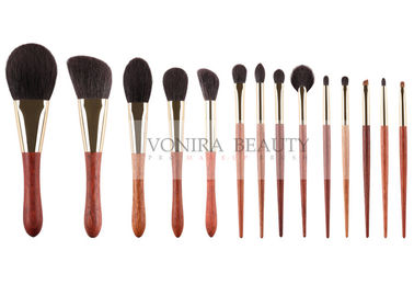 Goat Natural Hair Makeup Brushes Basic Daily Set With Special Luxury Ebony Handle