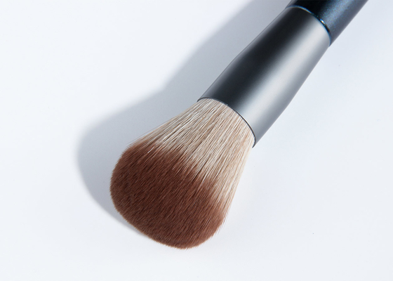 Fonctionnent naturellement la brosse de poudre de maquillage de fibre de maïs avec la poignée en bois de bouleau de scintillement