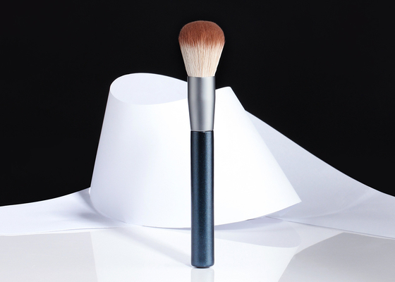 Fonctionnent naturellement la brosse de poudre de maquillage de fibre de maïs avec la poignée en bois de bouleau de scintillement