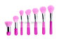 Brosses synthétiques de maquillage de cadeau professionnel rose fait main de couleur de marque de distributeur