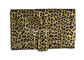 Embrayage pratique de caisse de support de stylo de sac de petit pain de brosse de maquillage de modèle de léopard de grande capacité