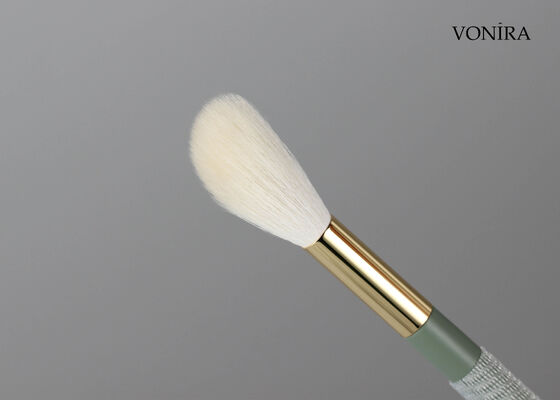 Brosse à blush naturelle en poil de chèvre blanc Vonira, vente en gros personnalisée, avec service d'étiquetage privé