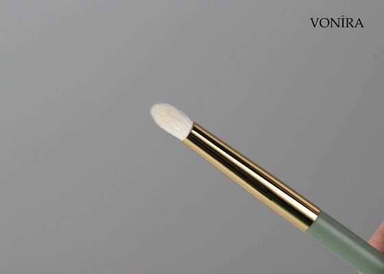 Brosse à eye-liner Vonira personnalisée en gros, poil de chèvre blanc naturel, avec service d'étiquetage privé