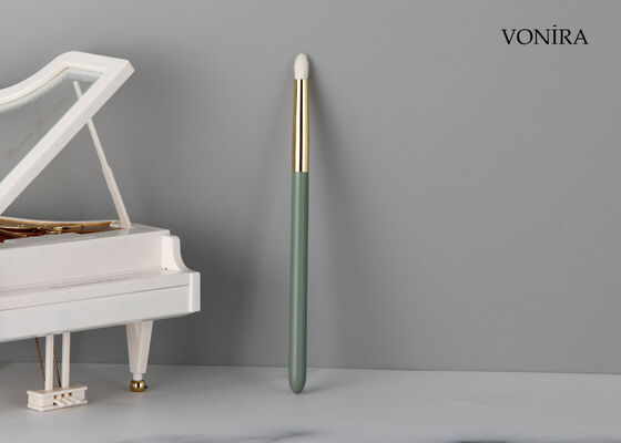 Brosse à eye-liner Vonira personnalisée en gros, poil de chèvre blanc naturel, avec service d'étiquetage privé