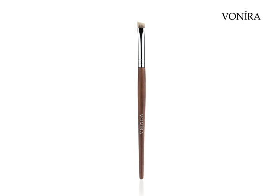 Brosse à sourcils Vonira personnalisée en gros, poils naturels d'animaux, manche en ébène marron