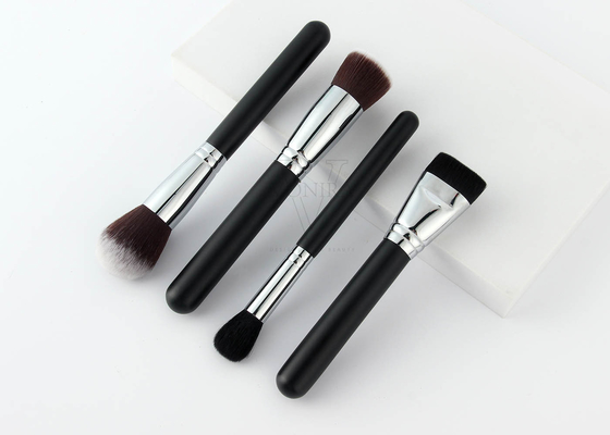 Synthétiques naturels de base maquillage de cheveux de 10 morceaux brosse de lecture la collection avec la poignée en bois