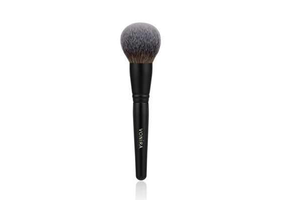 Brosse arrondie lâche de poudre de teint professionnel de Vonira avec Matte Wood Handle Copper Ferrule