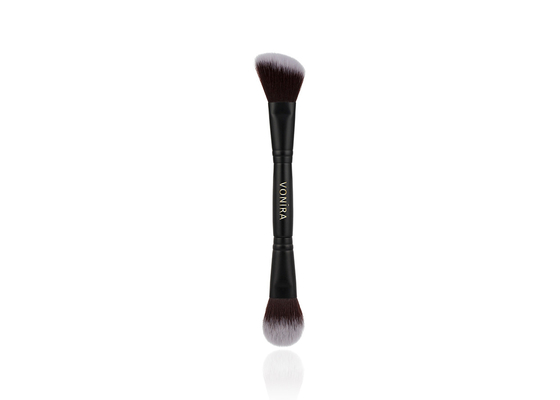 Maquillage fini professionnel de Vonira le double rougissent découpe balayent la double barre de mise en valeur dégrossie Bronzer balayent avec les poignées noires