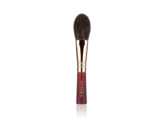 Le luxe à haute densité de beauté de Vonira rougissent brosse avec naturellement des fibres Rose Copper Ferrule de couleur de cheveux d'écureuil de fonction