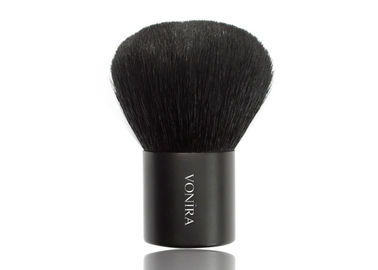 Pleine brosse ronde classique de maquillage de Kabuki avec les cheveux mous supplémentaires de chèvre