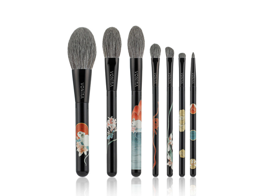 Fête de la beauté Vonira Basic 7 pièces Brosses de maquillage Collection cadeau Set de Brochas de Maquillage Professionnel OEM ODM