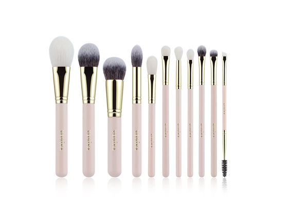Vonira tout neuf 11 pièces de base brosses de maquillage collection ensemble de broches de maquillage professionnel rose or couleur nue