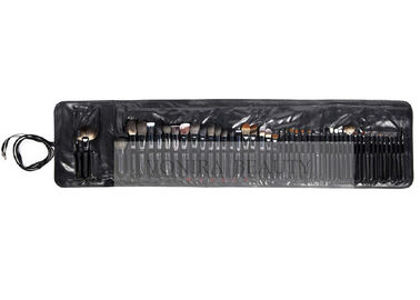 PCs de la brosse de lecture de maquillage de plein visage de marque de distributeur 48 avec le petit pain noir de brosse d'unité centrale