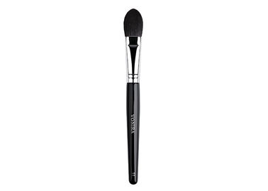 Brosse précise de maquillage de joue de forme de palette de marque de distributeur avec les cheveux bleus de luxe d'écureuil