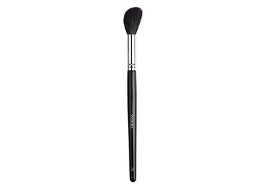 Brosse oblique de maquillage de point culminant de poudre de précision avec les cheveux mous de luxe de chèvre du gris XGF