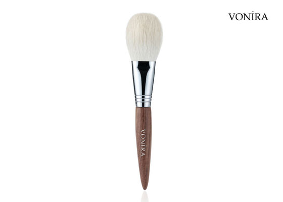 Vonira personnalisé en gros de poils de chèvre naturels blancs bruns ébène poignée maquillage du visage poudre brossage