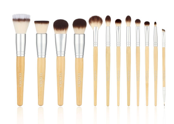 OEM de brosse de lecture de maquillage de bambou de la fibre synthétique 12Pcs de Vegan