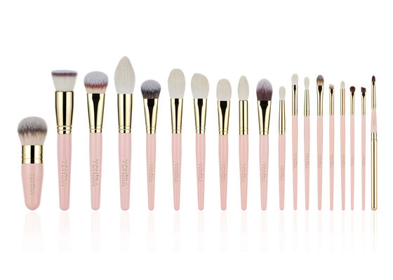 Rose nu d'or de Vonira 19 morceaux de maquilleur naturel Brushes de cheveux