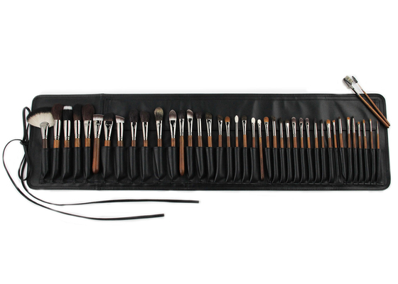 Brosse de lecture 42 de morceau de beauté de Vonira pleine professionnelle complète de luxe de maquillage avec l'olive de cuivre Ebony Handle Handcrafted